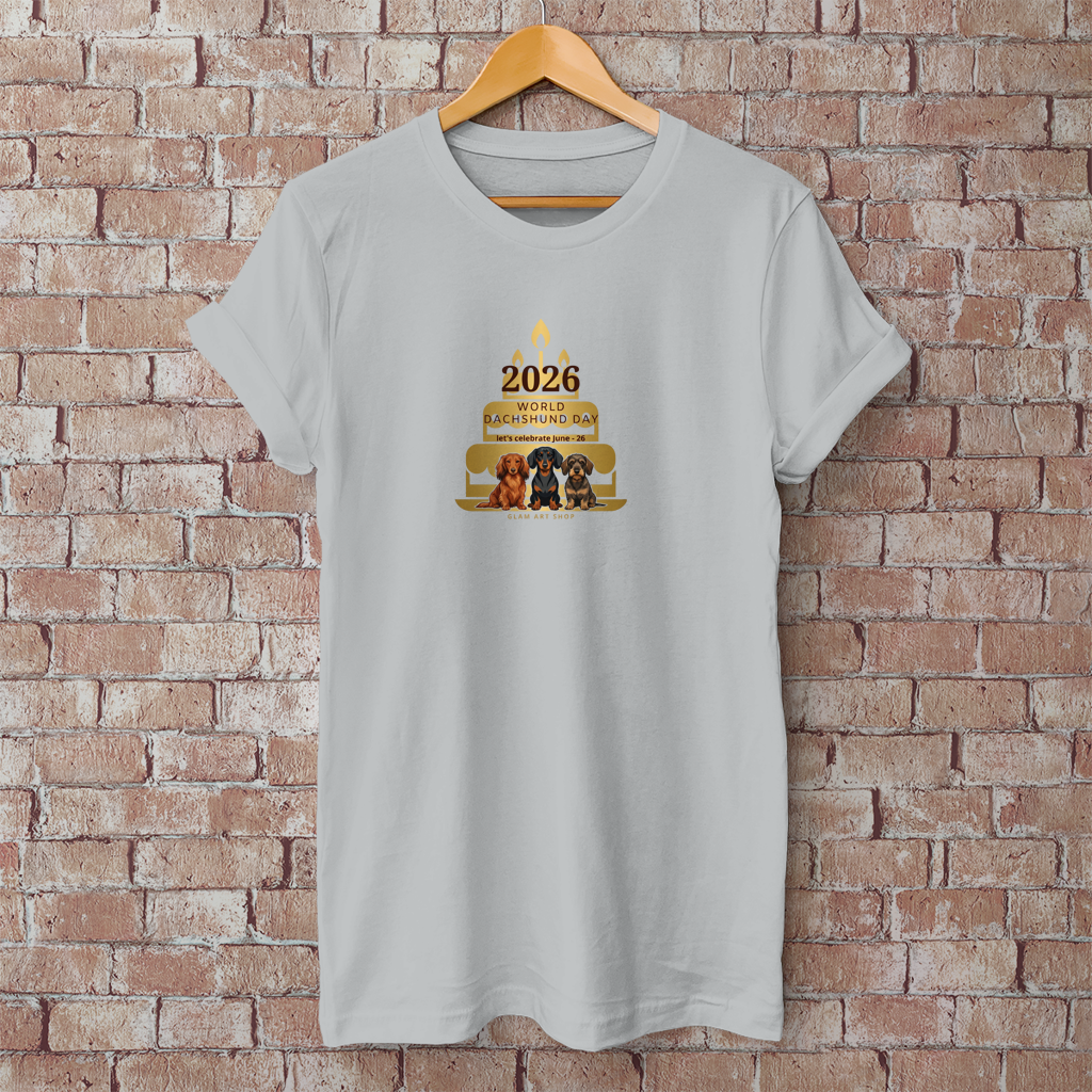 World Dachshund Day 2026 – Unisex T-Shirt | Kurzhaar, Rauhhaar & Langhaar
