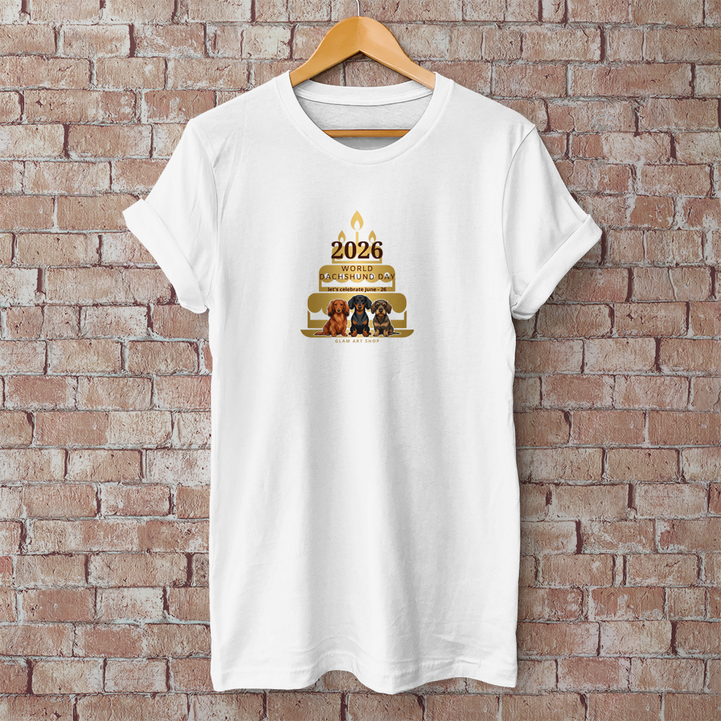 World Dachshund Day 2026 – Unisex T-Shirt | Kurzhaar, Rauhhaar & Langhaar