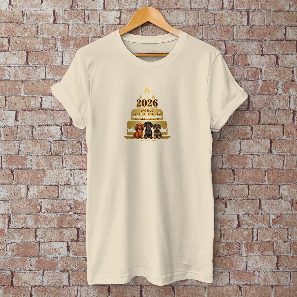 World Dachshund Day 2026 – Unisex T-Shirt | Kurzhaar, Rauhhaar & Langhaar