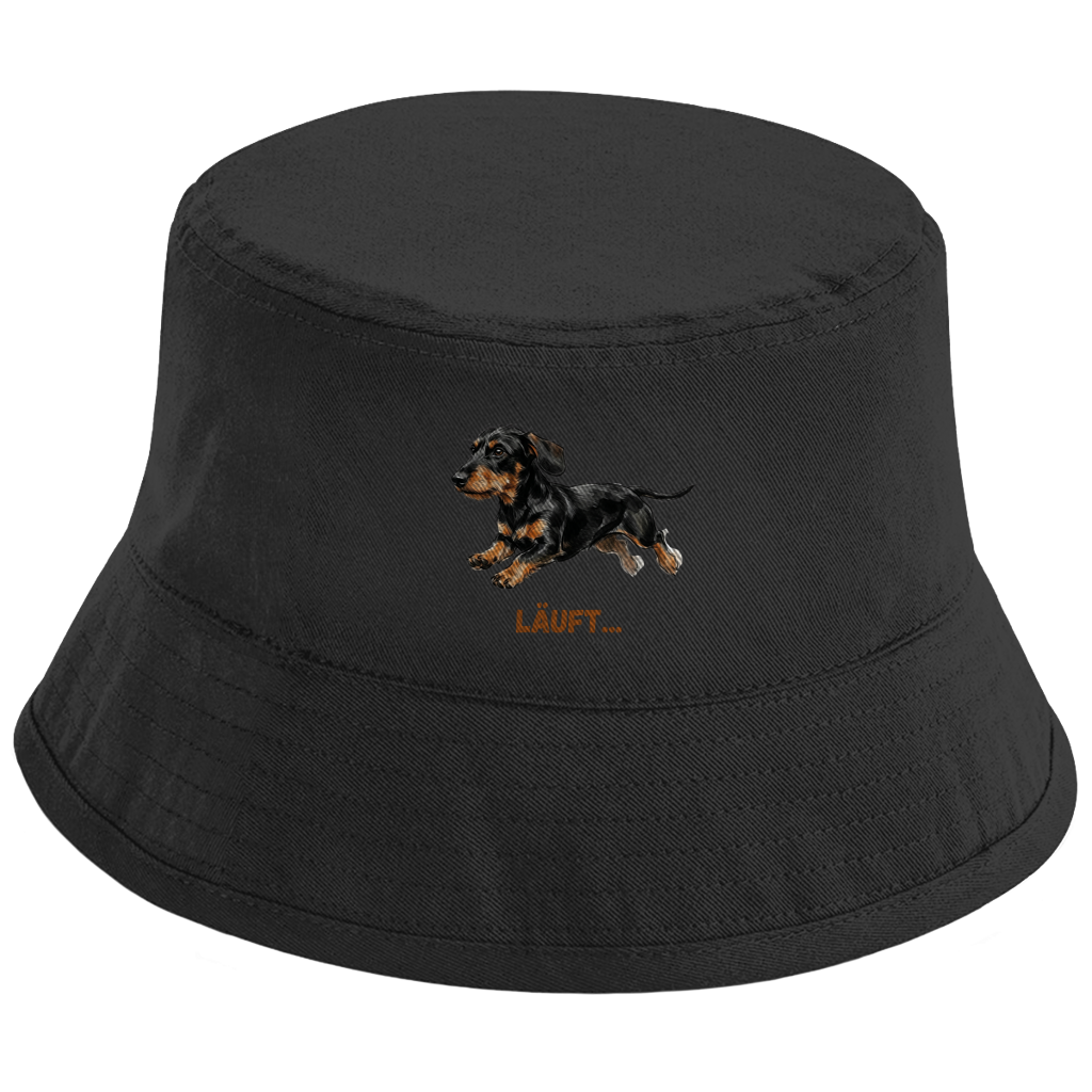 Bucket Hat „Läuft“ – Stylischer UV-Schutz für Dackelfreunde