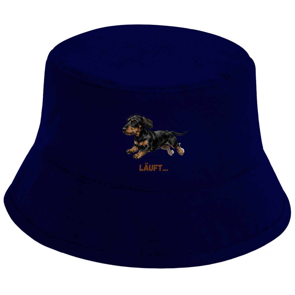 Bucket Hat „Läuft“ – Stylischer UV-Schutz für Dackelfreunde
