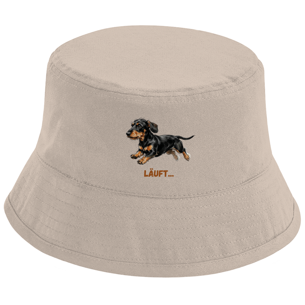 Bucket Hat „Läuft“ – Stylischer UV-Schutz für Dackelfreunde
