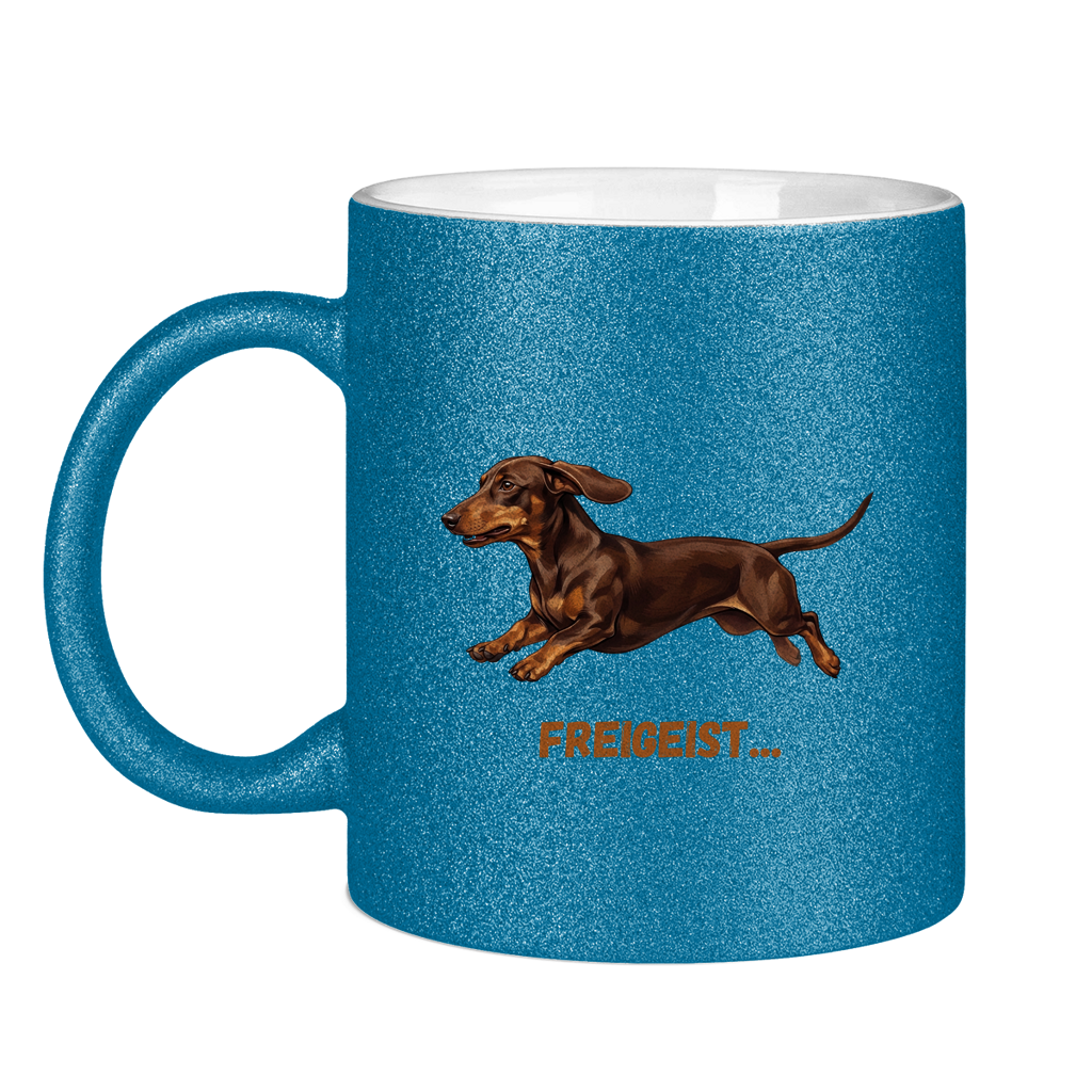 Glitzertasse Freigeist – Funkelndes Geschenk für Glitzerfans