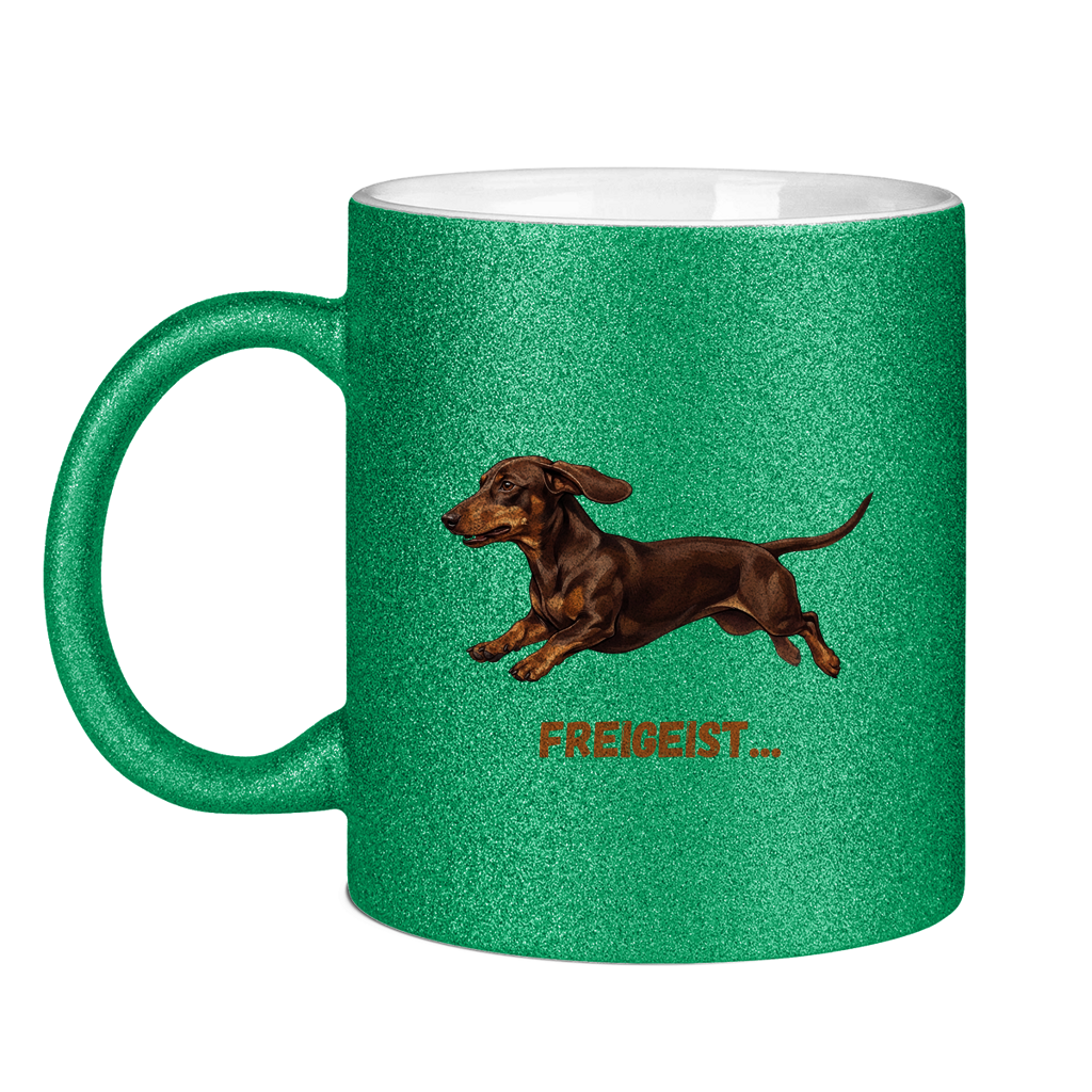 Glitzertasse Freigeist – Funkelndes Geschenk für Glitzerfans