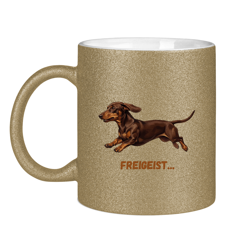 Glitzertasse Freigeist – Funkelndes Geschenk für Glitzerfans