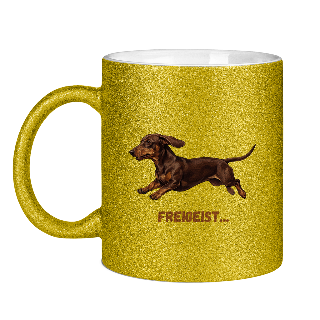 Glitzertasse Freigeist – Funkelndes Geschenk für Glitzerfans