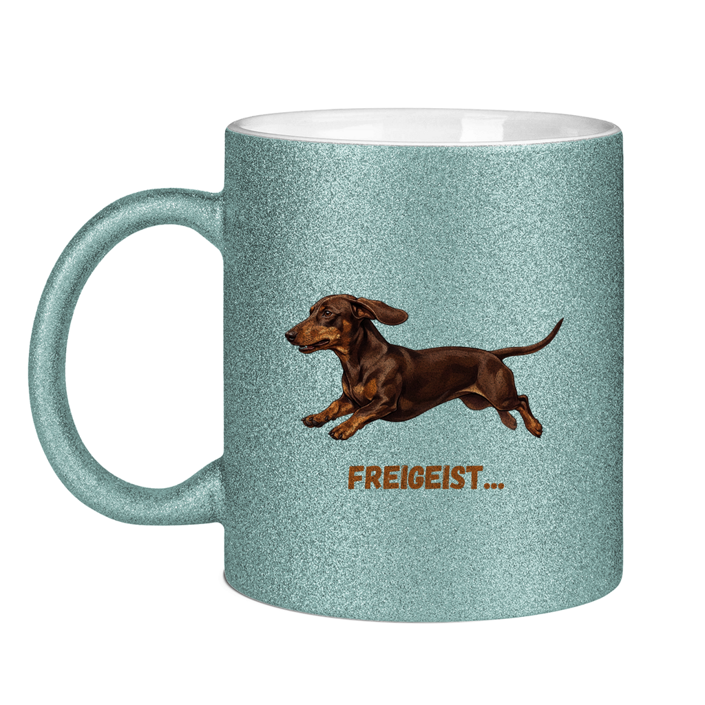 Glitzertasse Freigeist – Funkelndes Geschenk für Glitzerfans