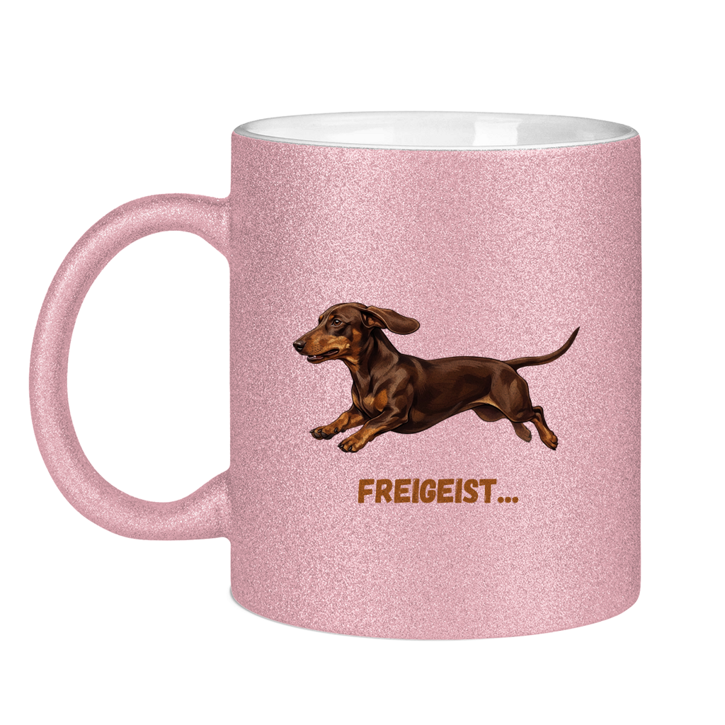 Glitzertasse Freigeist – Funkelndes Geschenk für Glitzerfans