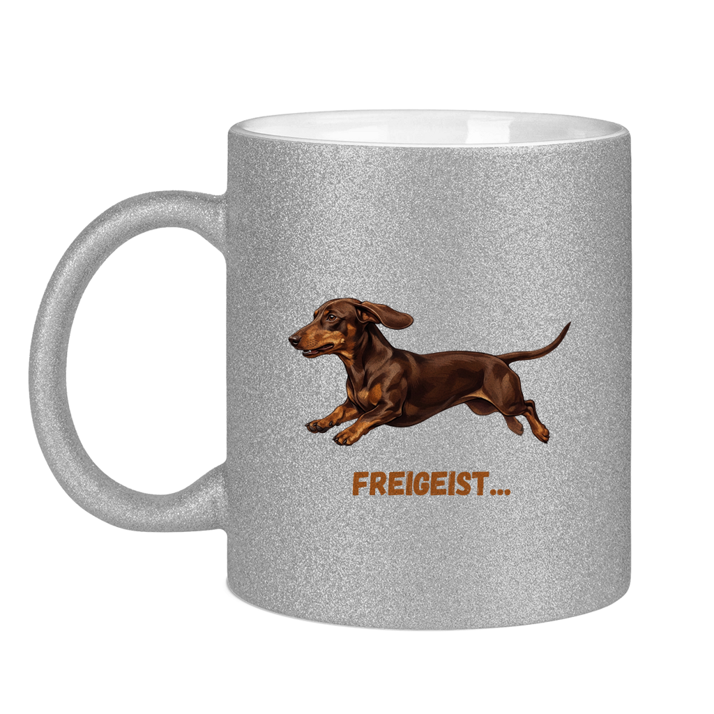 Glitzertasse Freigeist – Funkelndes Geschenk für Glitzerfans