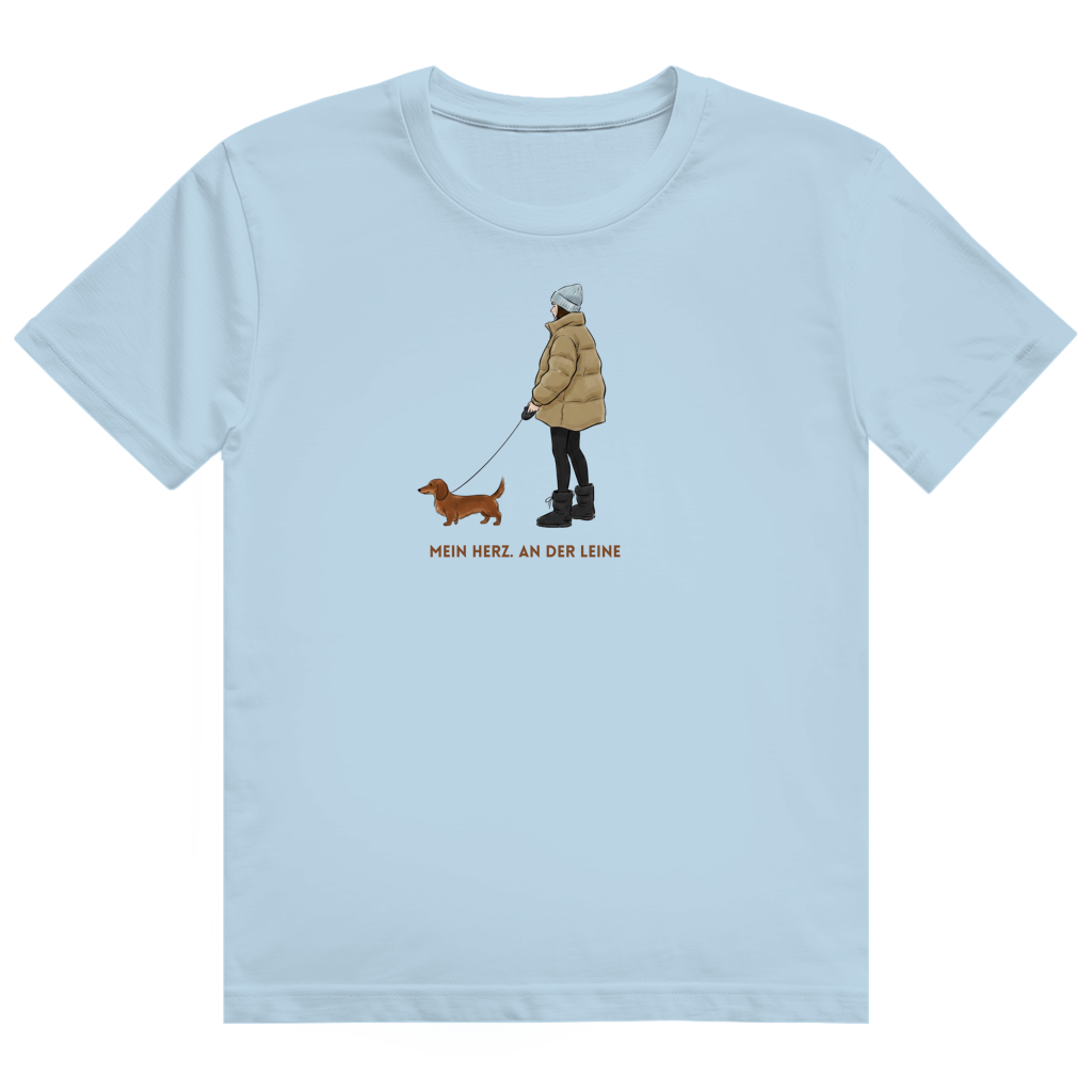 Dackel T-Shirt Damen | Mein Herz. An der Leine. | GLAM ART
