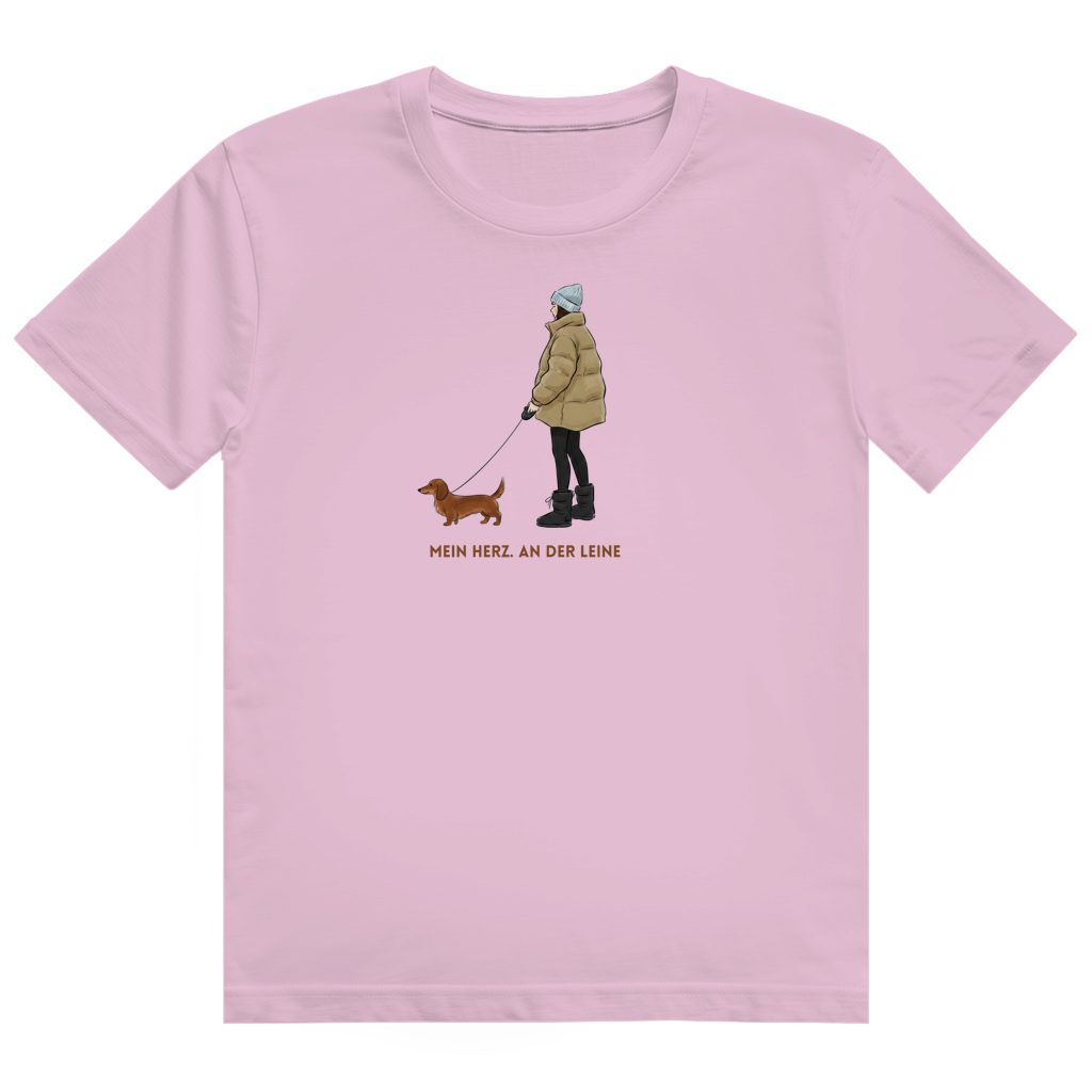 Dackel T-Shirt Damen | Mein Herz. An der Leine. | GLAM ART