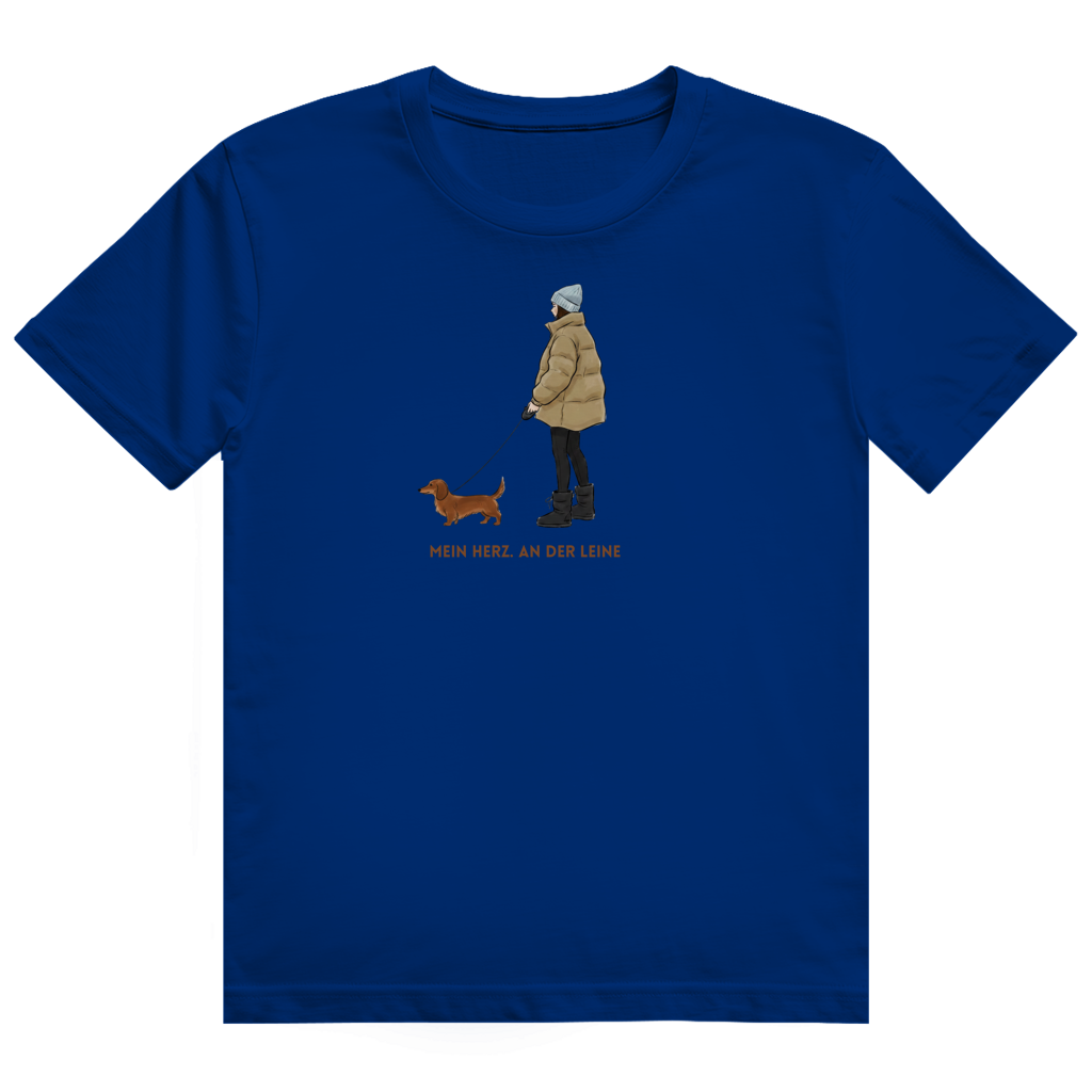 Dackel T-Shirt Damen | Mein Herz. An der Leine. | GLAM ART