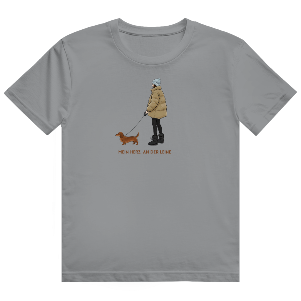Dackel T-Shirt Damen | Mein Herz. An der Leine. | GLAM ART