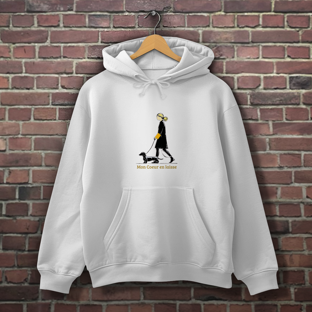 Damen oversized Hoodie Couture Dackel Print