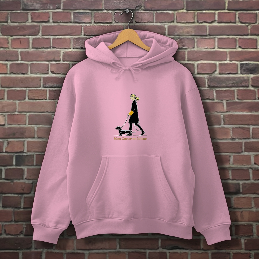 Damen oversized Hoodie Couture Dackel Print