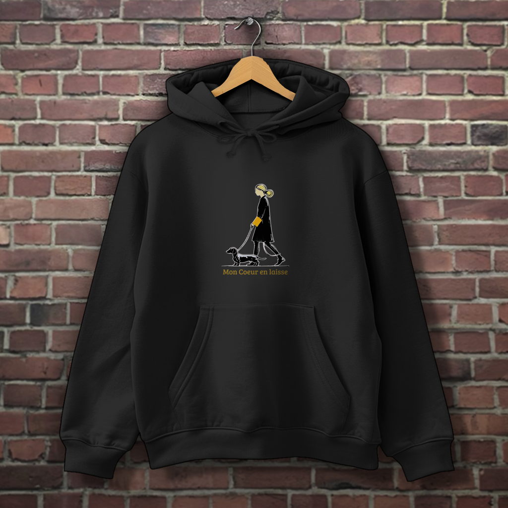 Damen oversized Hoodie Couture Dackel Print