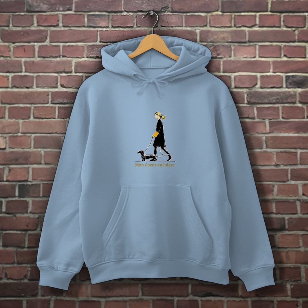 Damen oversized Hoodie Couture Dackel Print
