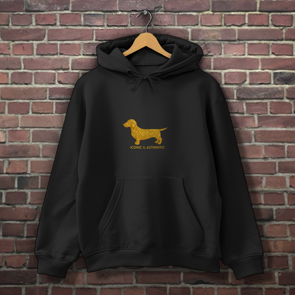 Dackel Hoodie Gold Edition | Rauhaar & Kurzhaar | GLAM ART