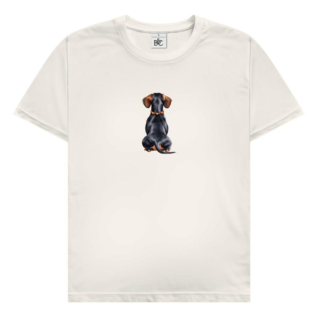 Unisex T-Shirt Black Tan Dackel Design