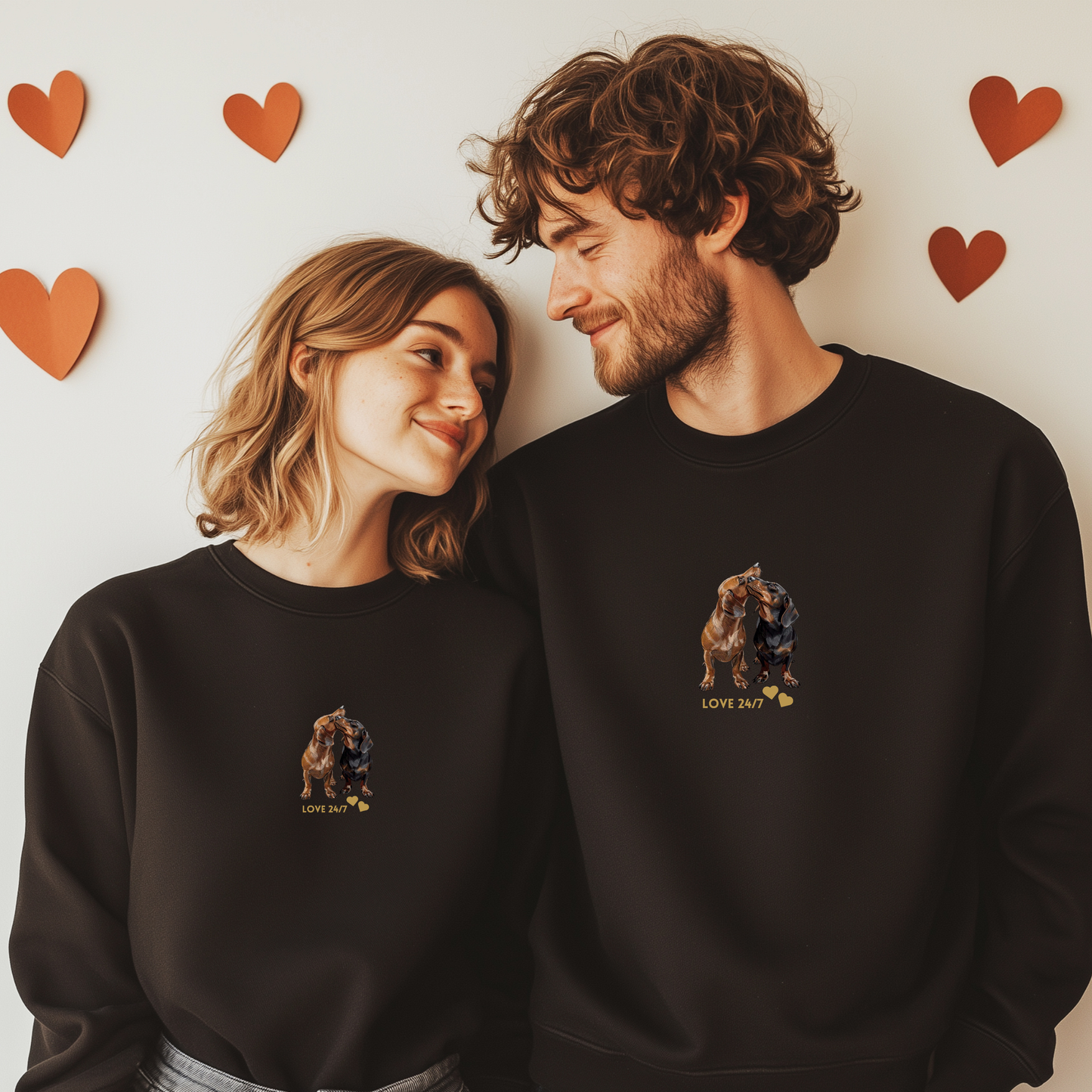 Premium Bio Sweatshirt Unisex für Sie&Ihn - Geschenkidee für Dackel Freunde