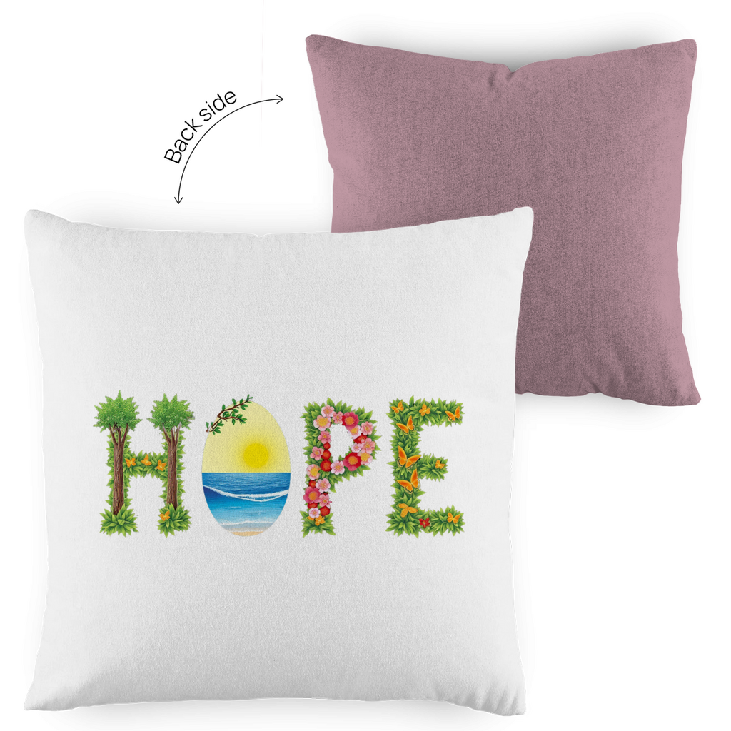 Kopfkissen zweifarbig Hope & safe the planet
