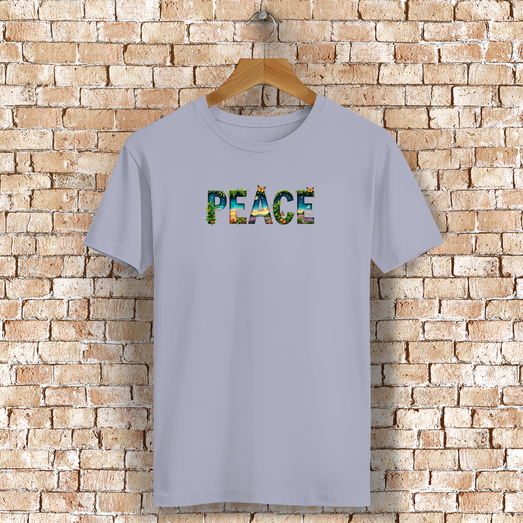 Oversized Boho T-Shirt Peace & Safe the planet