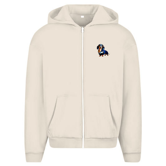 Sweatjacke mit Hoodie beige