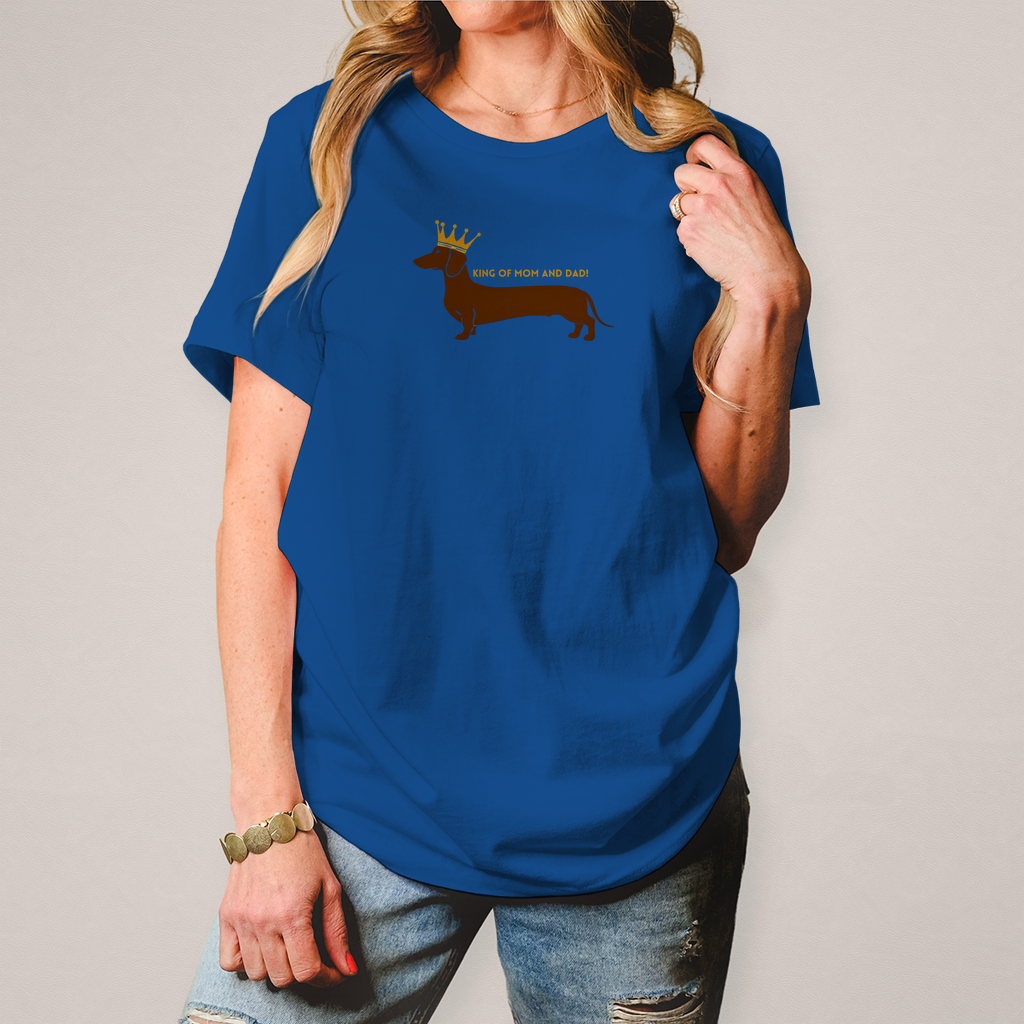 Damen T-Shirt mit Dackel Motiv King of mon & dad