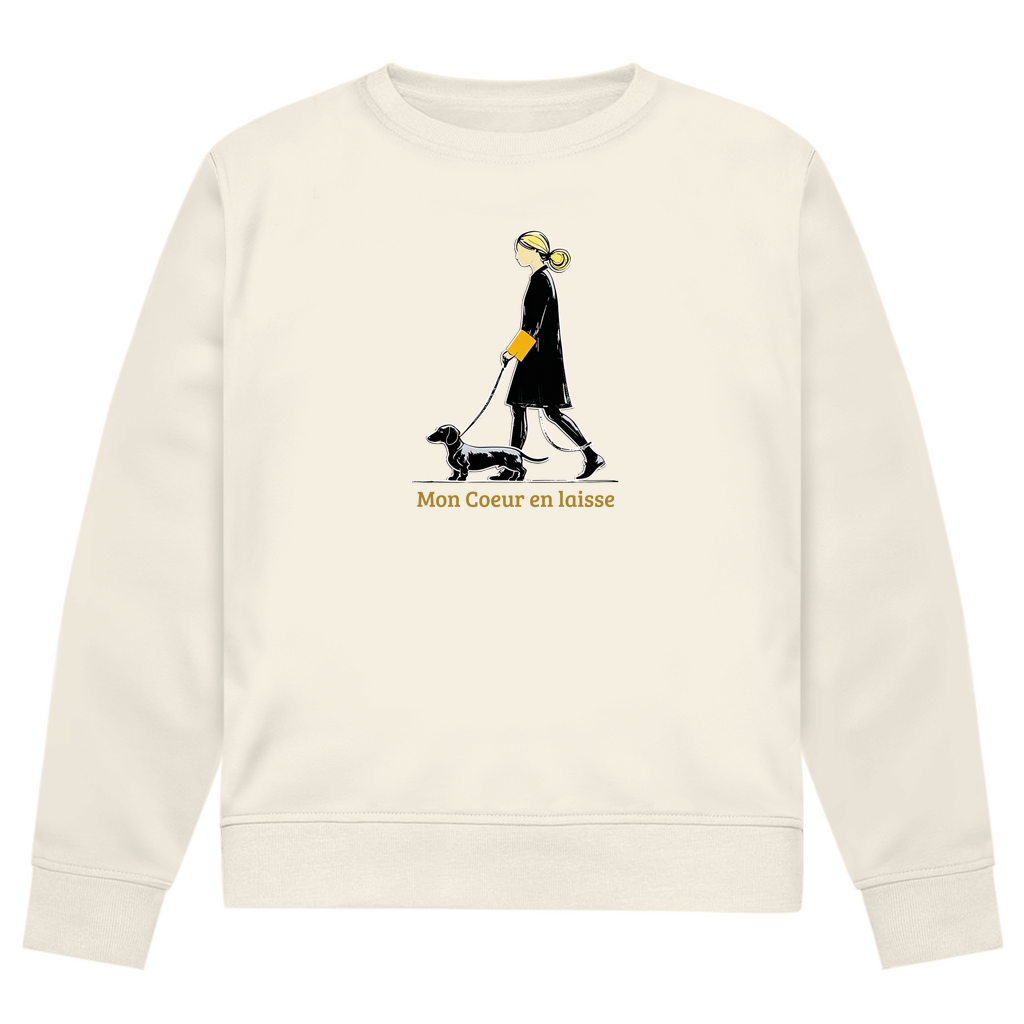 Damen Premium Bio Sweatshirt Couture Dackel Print