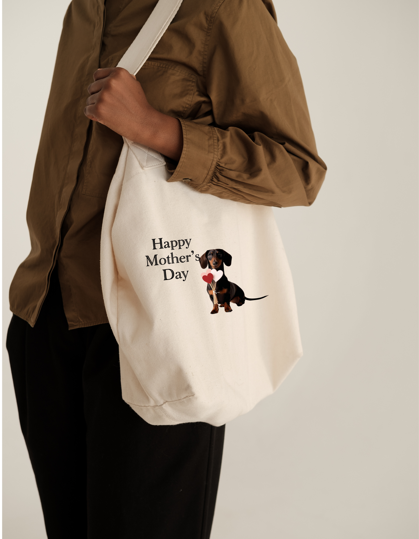 Tote Bag mit lustigem Dackel Motiv zum Muttertag