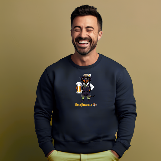 Oktoberfest Sweatshirt für Männer mit Spruch "Beerfluencer"