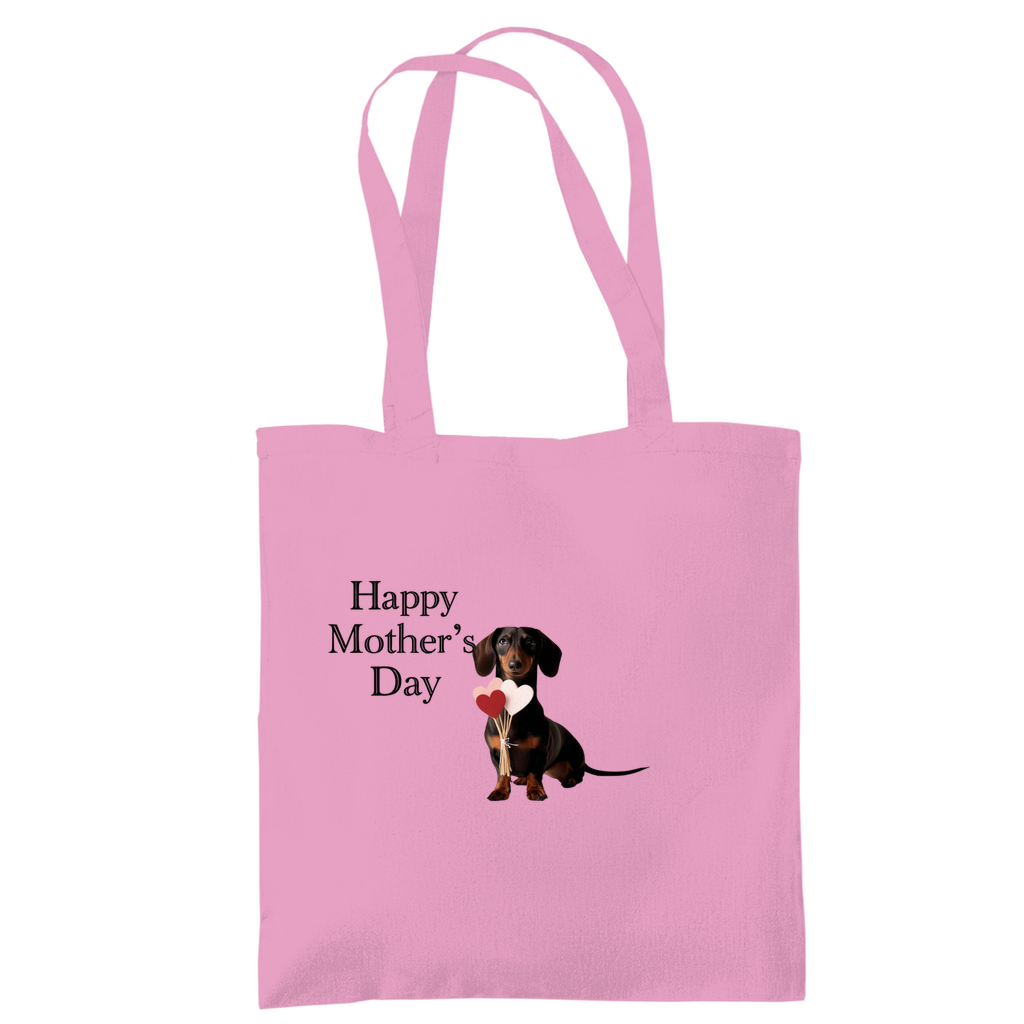 Tote Bag mit lustigem Dackel Motiv zum Muttertag