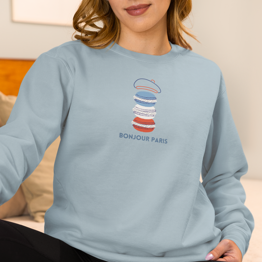 Sudadera para mujeres con frase francesa, única e individual. 