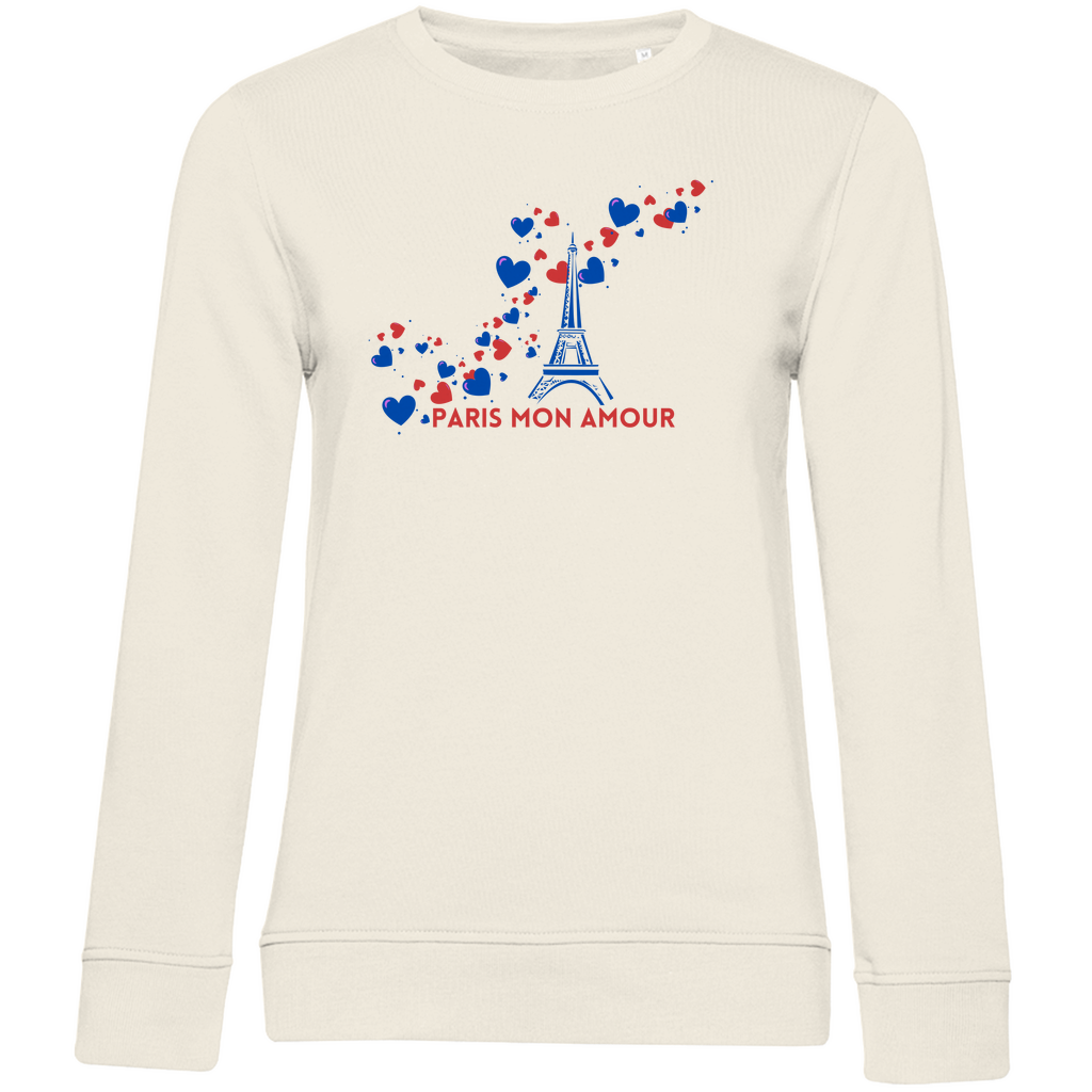 Sudadera de mujer de moda con estampado "paris mon amour" 