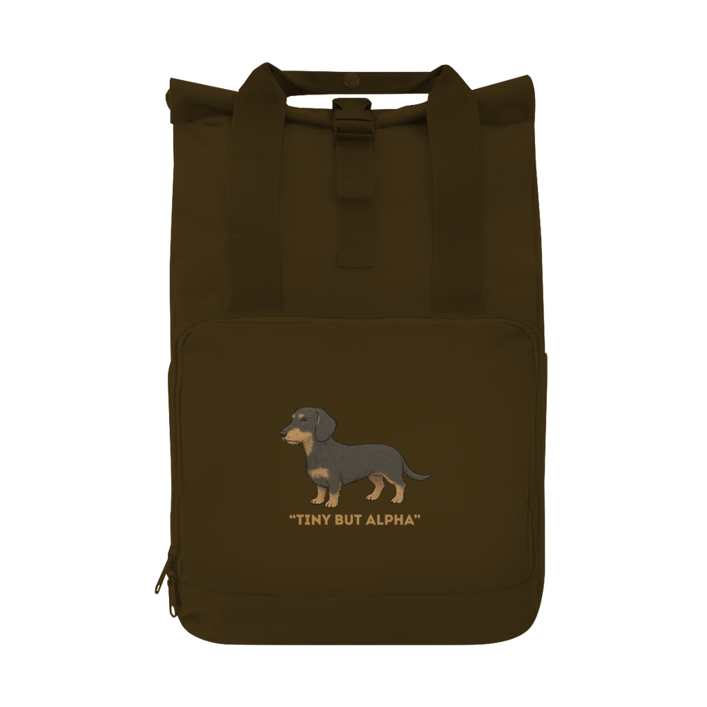 Praktischer Rucksack mit Rauhaar Dackel Print - Geschenk für Dackel Freunde