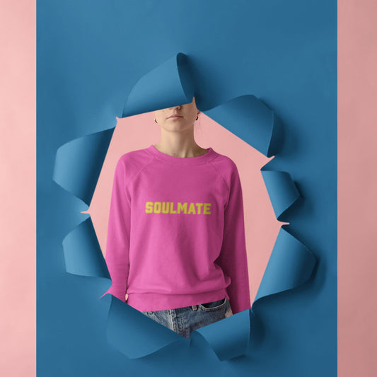 Damen Bio Sweatshirt mit Zitat "Soulmate"