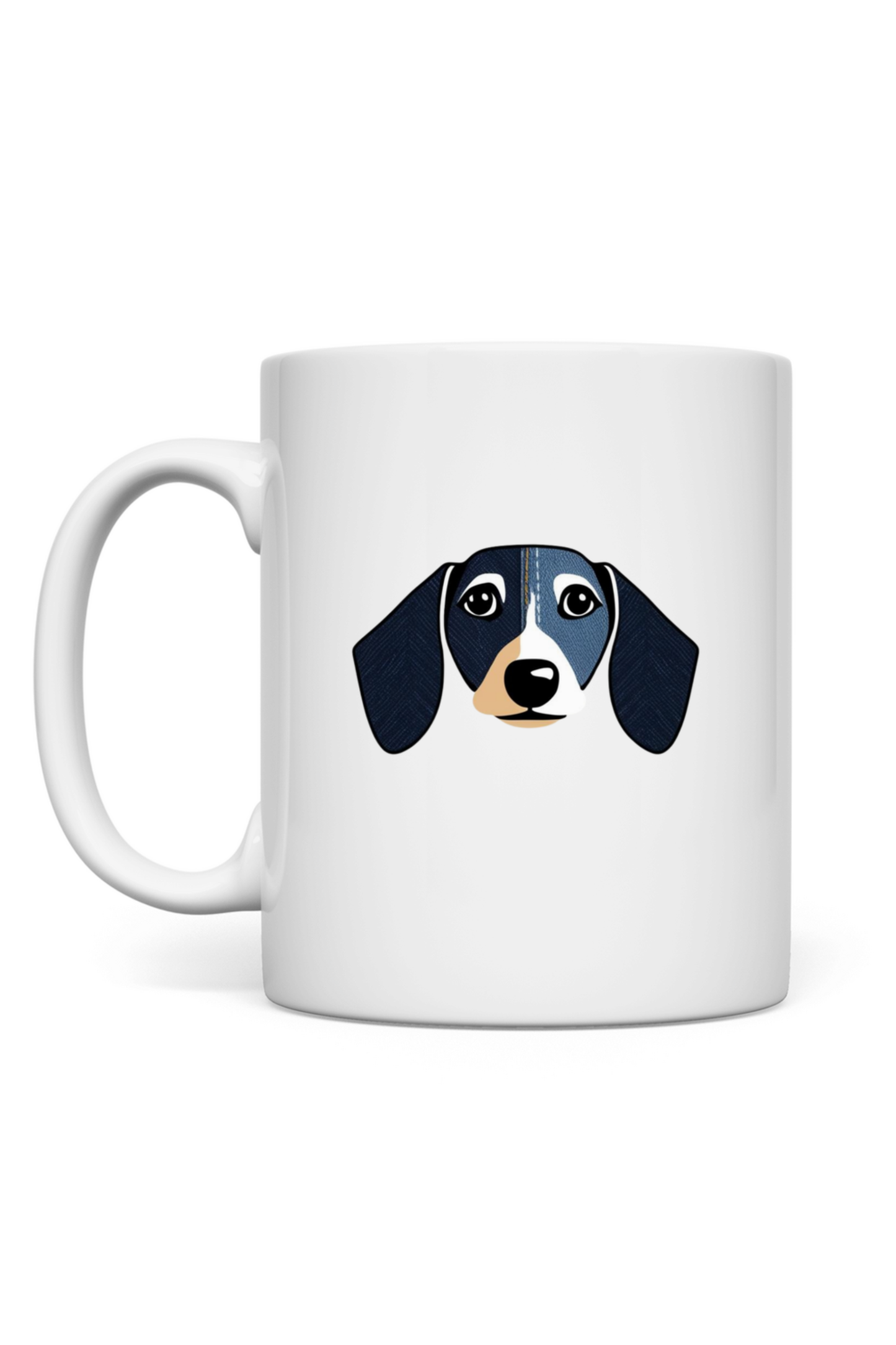 Taza de cerámica con motivo de perro salchicha, divertida y elegante. 
