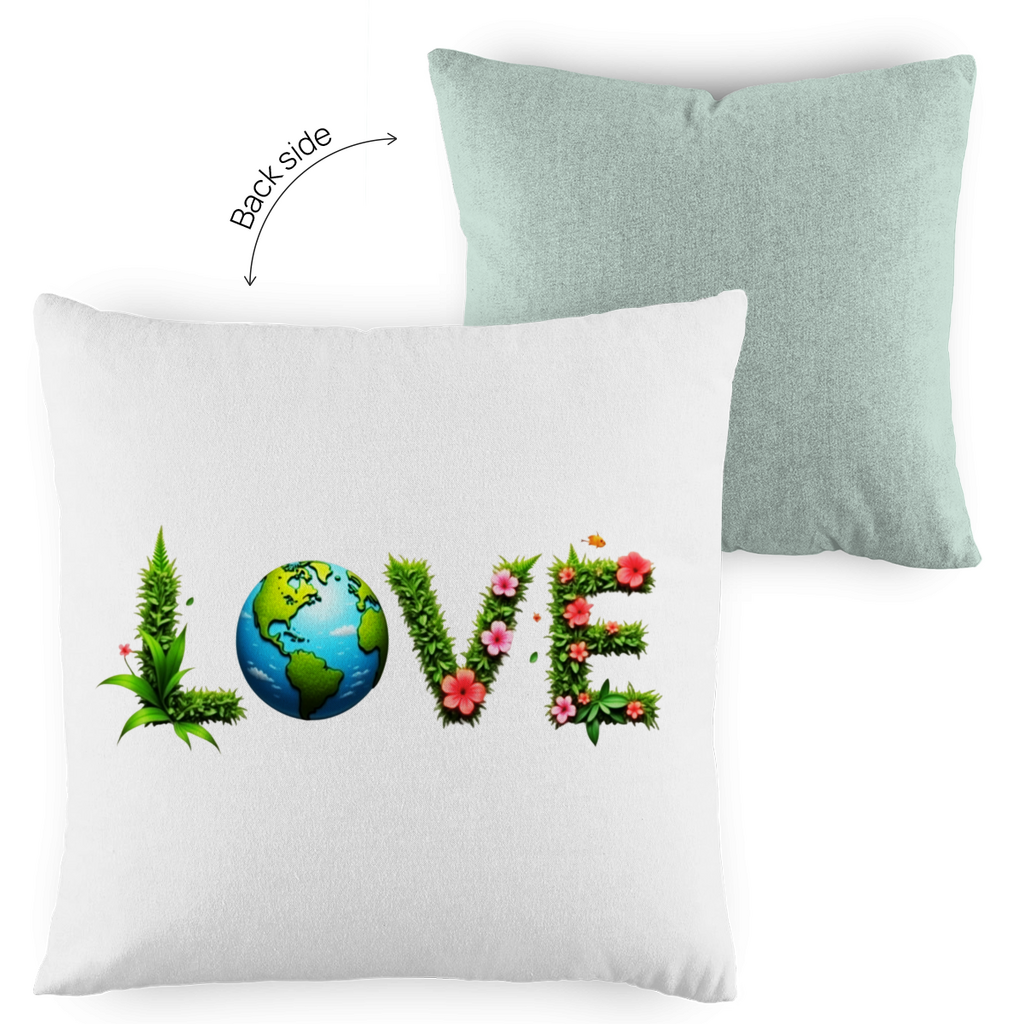Kopfkissen zweifarbig mit Love Print