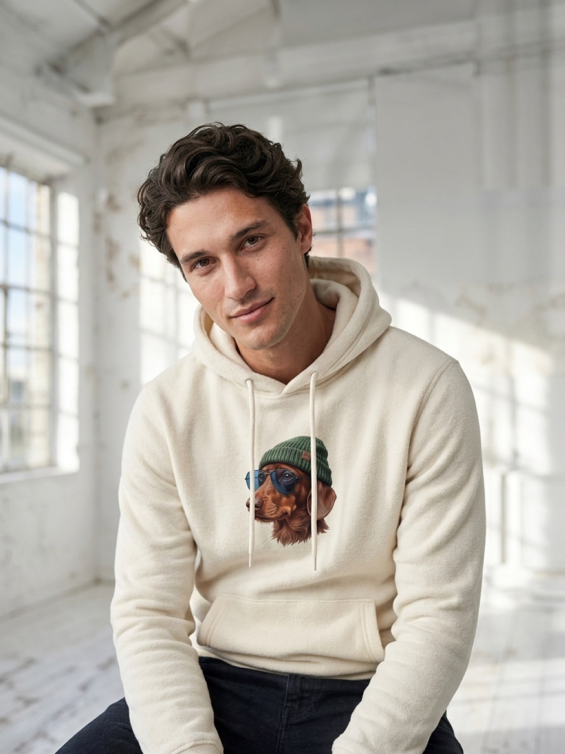Unisex Premium Bio Hoodie Weenie Beanie Glatthaar