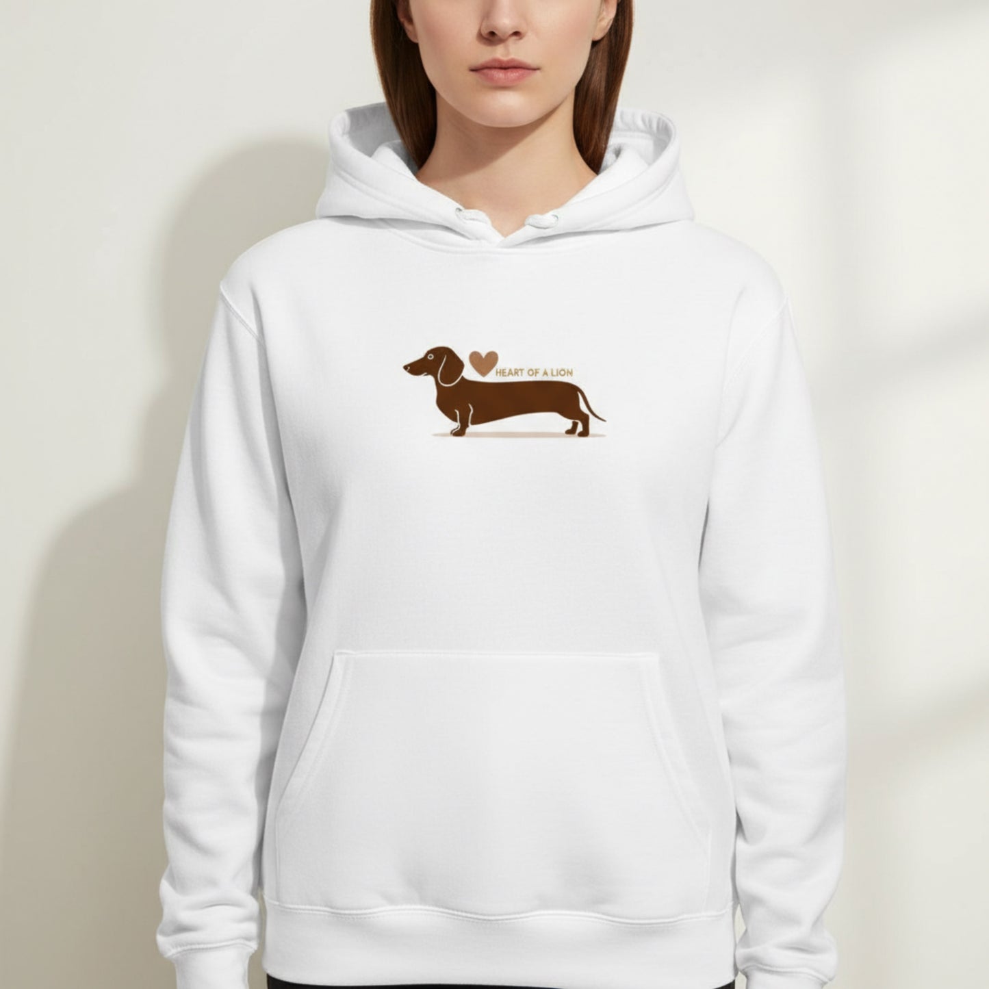 Damen Dackel Hoodie mit lustigem Print Motiv