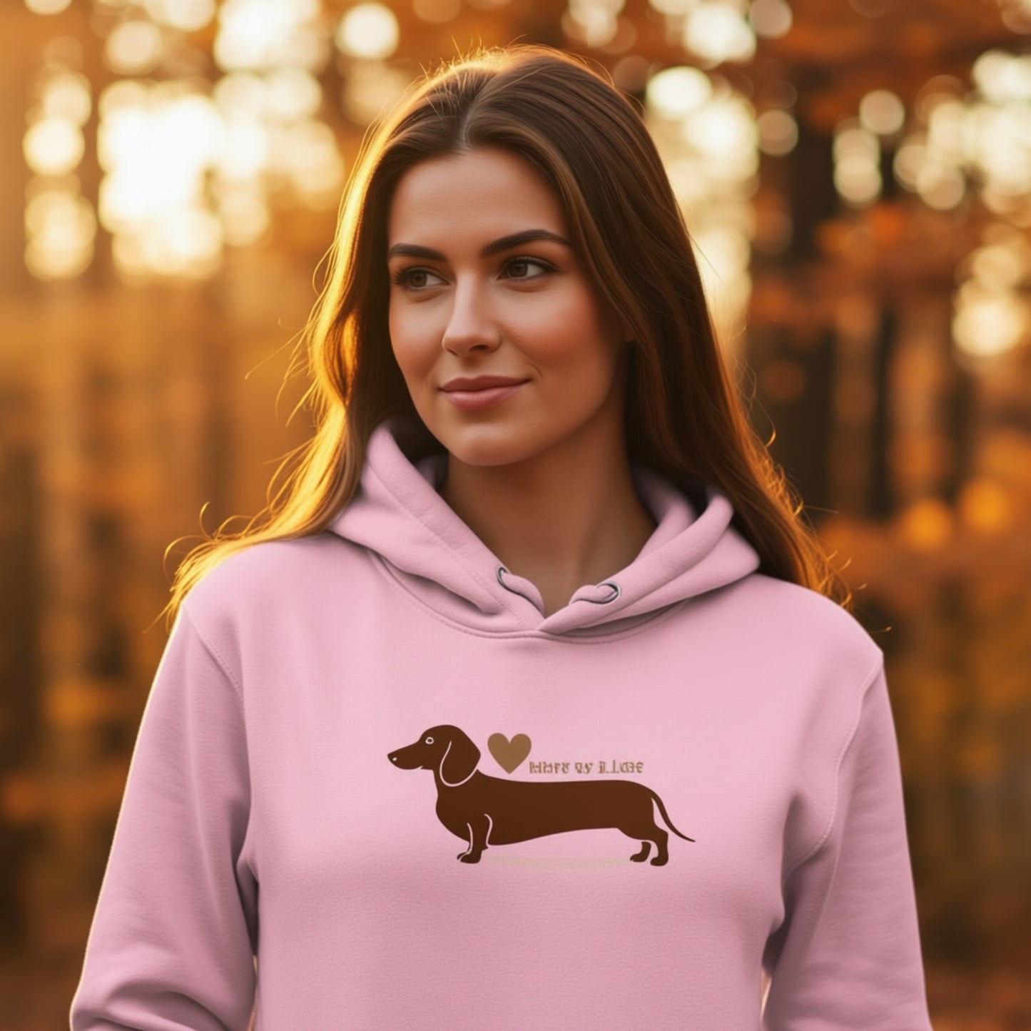 Damen Dackel Hoodie mit lustigem Print Motiv