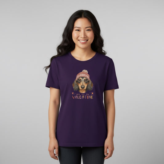 Damen Premium Bio T-Shirt "you are my Valentin"für Dackel Fans und Liebhaber