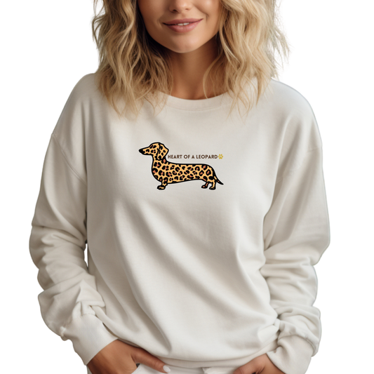 Dackel Damen Sweatshirt HEART OF A LEOPARD