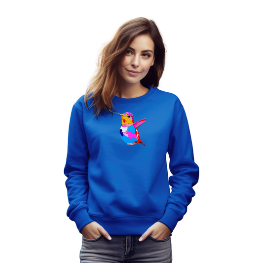 Damen Sweatshirt mit Kolobri Print Aufdruck