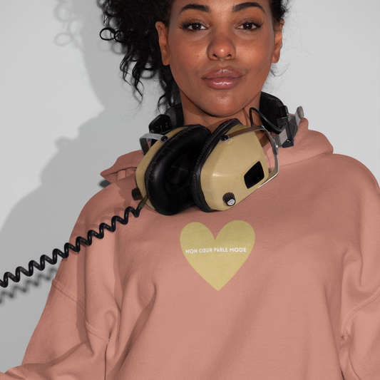 Organic Hoodie mit Herz Print  - tolle Passform & Öko Tex 100