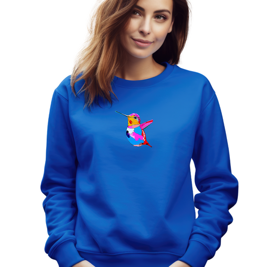Damen Sweatshirt mit Kolobri Print Aufdruck
