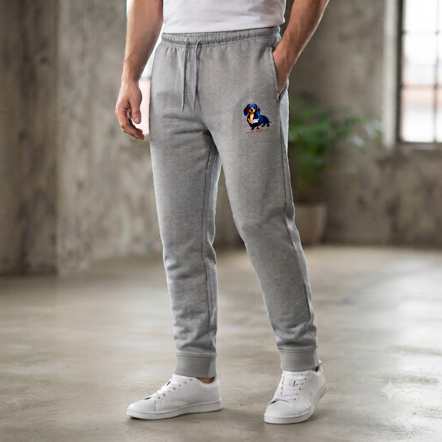 Oversize Sweatpants mit Dackel Motiv Hugo's Sportline für Männer