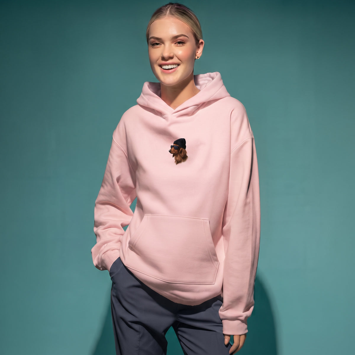 Unisex Premium Bio Hoodie Weenei Langhhar Beanie