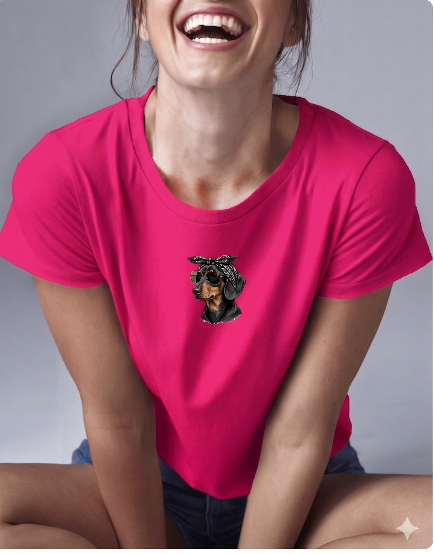 Damen Premium Bio T-Shirt Weenie Chic Club - Black Tan Design