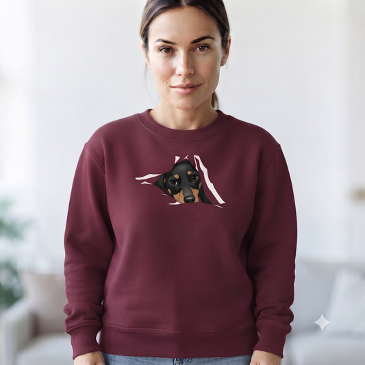 Dackel Sweatshirt Unisex | Black & Tan Puppy Classic Edition | GLAM ART